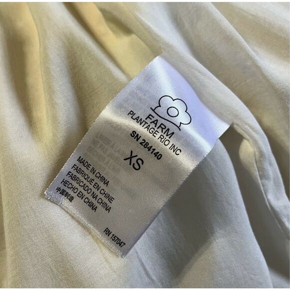 NWOT FARM Rio Azalea Forest Sleeveless Tropical Green Yellow Wrap Midi Dress XS - Picture 7 of 10